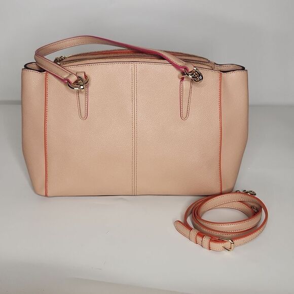 Coach CHRISTIE Carryon Crossgrain Leather Multi Color Edgepaint Shoulder Bag - Picture 4 of 8